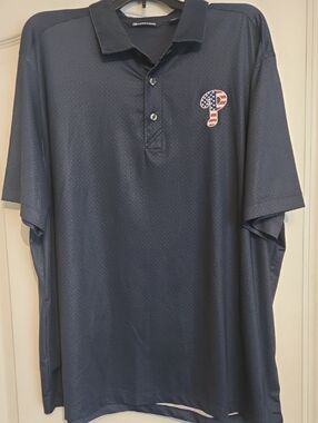 Men's Phillies Navy Polo Shirt With Patriotic logo